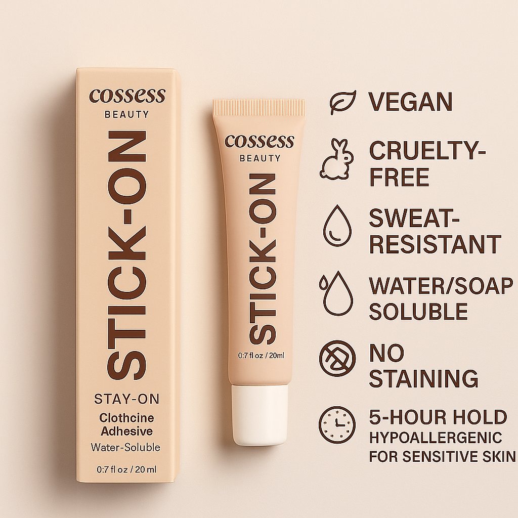Cossess Beauty Stick-On Stay-On Body Glue | Sweat-Resistant & Vegan