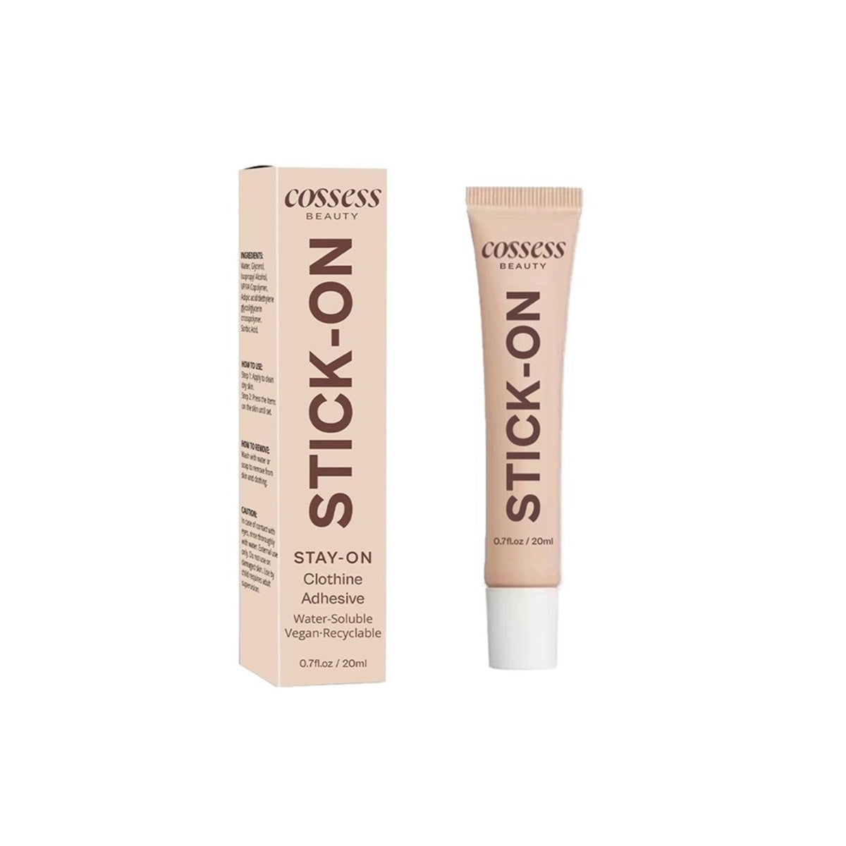 Cossess Beauty Stick-On Stay-On Body Glue | Sweat-Resistant & Vegan