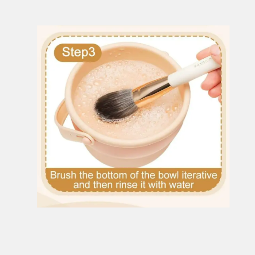 3 in 1 Silicone Make up Brush Cleaning And Drying Bowl