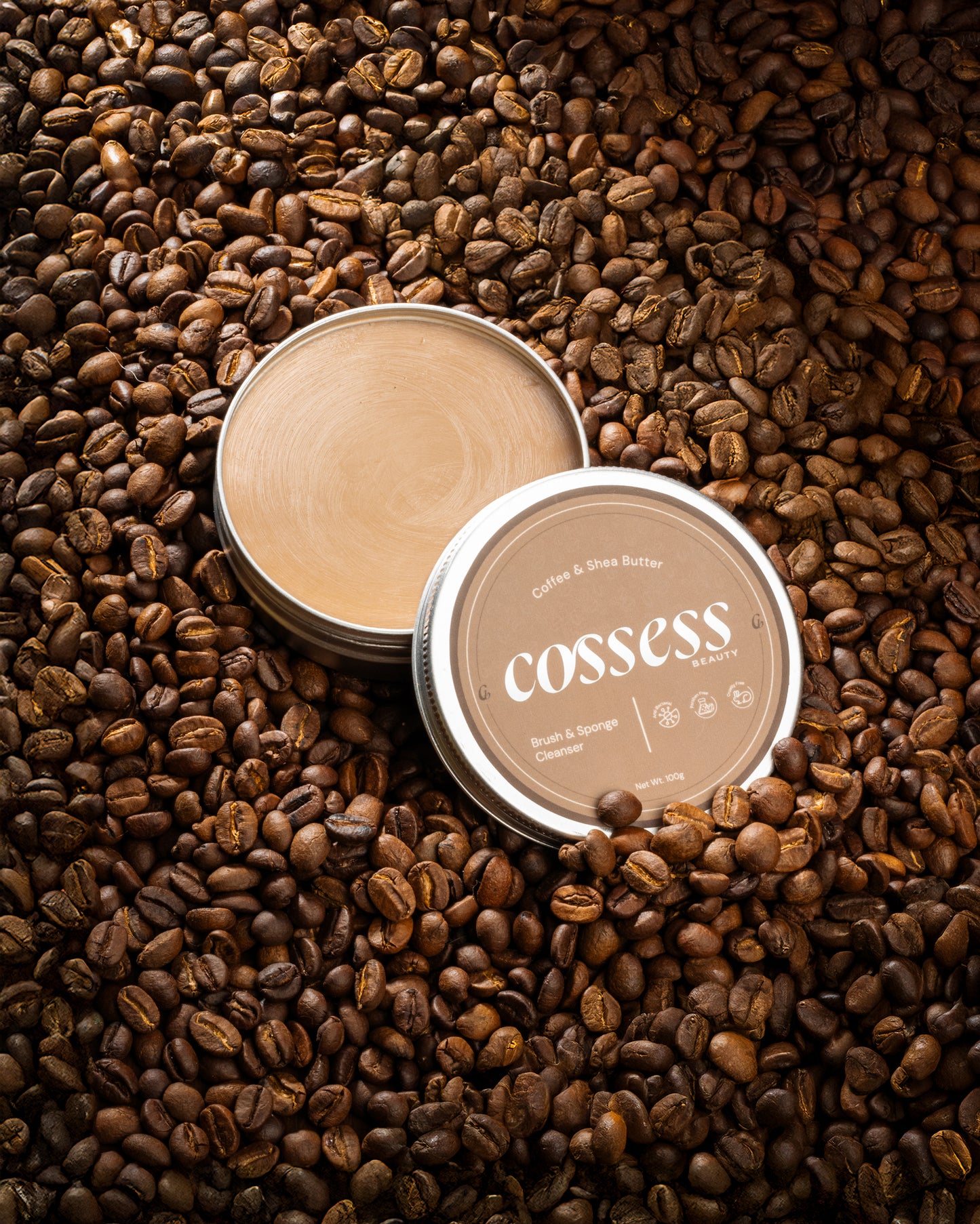 Coffee and Shea Butter Solid Makeup Brush And Sponge Cleanser