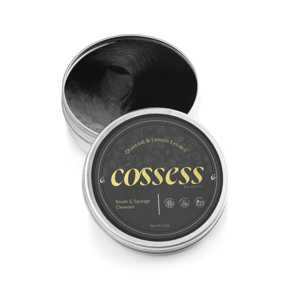 Charcoal and Lemon Solid makeup brush cleanser