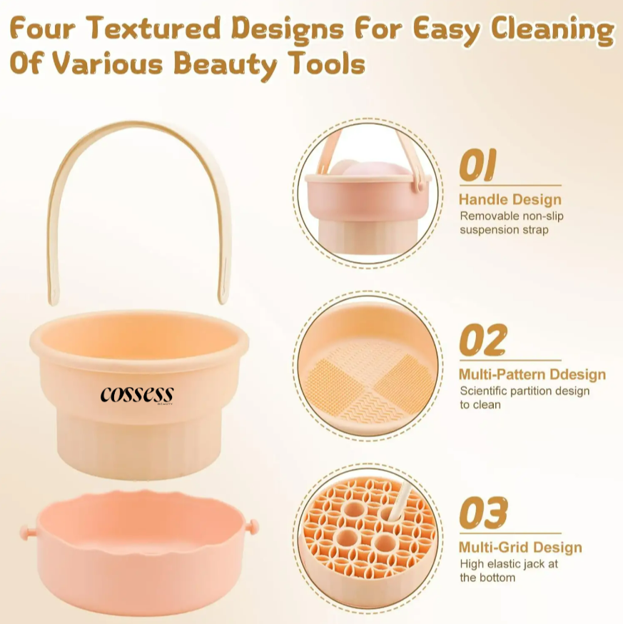 3 in 1 Silicone Make up Brush Cleaning And Drying Bowl